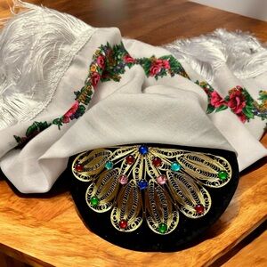 Ethnic Balkan Headpiece With Headscarf 24K Gold Plated #xhubleta